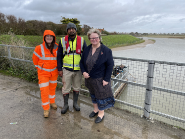 Therese with Environment Agency Staff in Walberswick